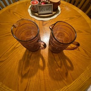 Pioneer Woman Adeline Embossed Plum Pitcher